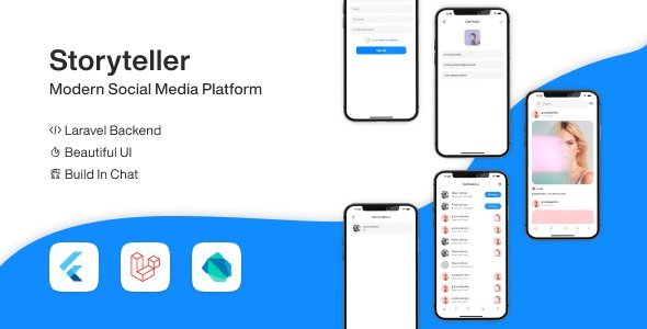 Flutter Storyteller - Social Media Platform icon