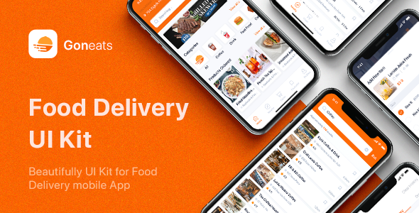 GonEats - Food Delivery UI Kit for Figma  Food &amp; Goods Delivery Design Uikit