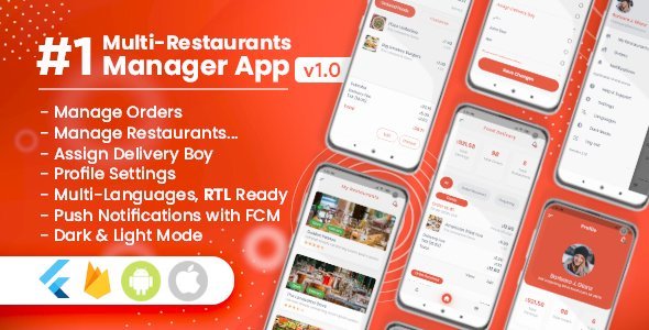Manager / Owner for Multi-Restaurants Flutter App icon
