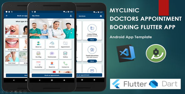 Myclinic - Doctors Appointment Booking App Template | Flutter icon