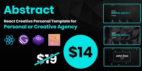 Abstract - React Creative Agency Personal Portfolio/Landing Template