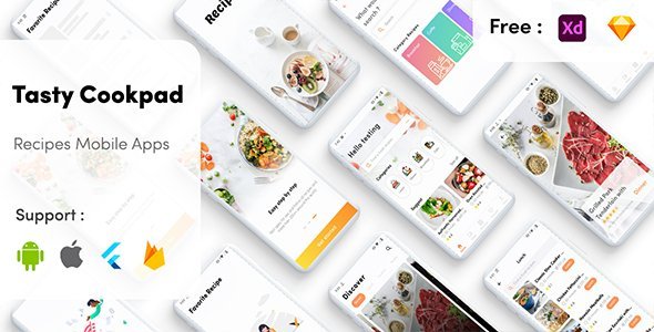 Flutter Tasty Cookpad Mobile App in Flutter icon