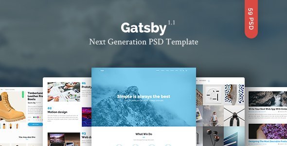 Gatsby — Creative Multipurpose PSD Template