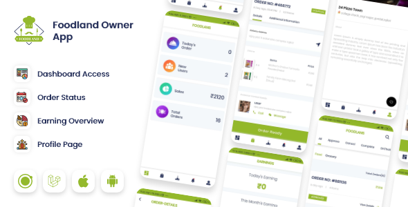 Owner / Vendor for Groceries, Foods, Pharmacies, Stores Ionic App icon