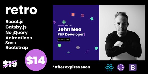 Retro - React Portfolio Template