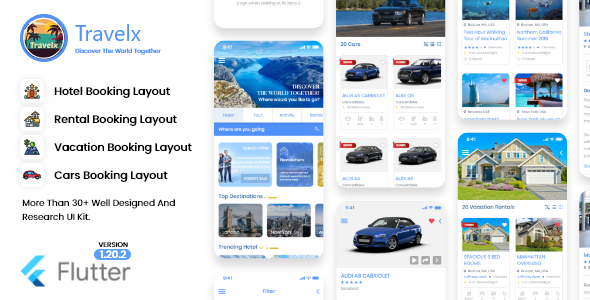 TravelX- Mobile Flutter Travel App Template icon