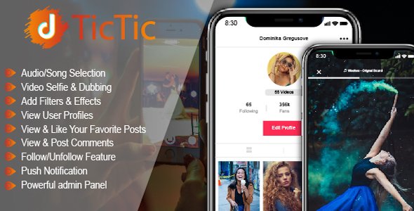 TicTic - IOS media app for creating and sharing short videos icon