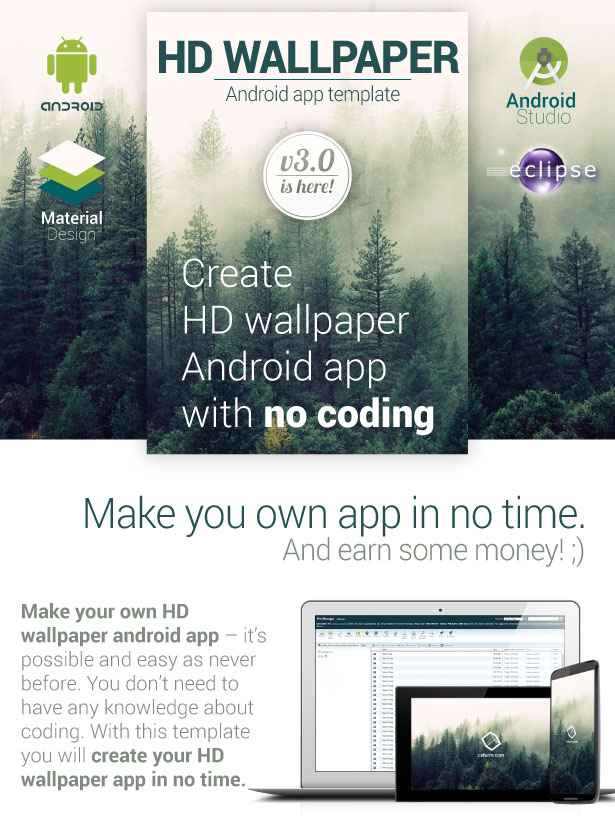 HD Wallpaper Android Template App - 3