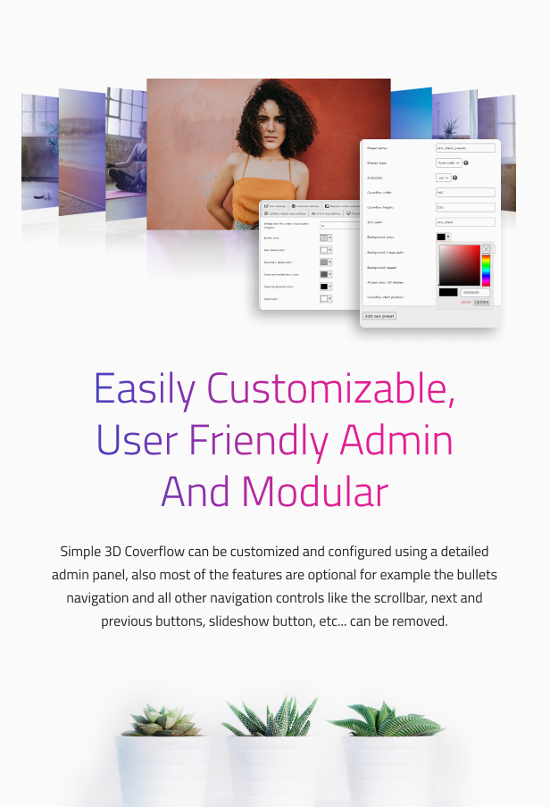 Simple 3D Coverflow Portfolio 3d - code.market