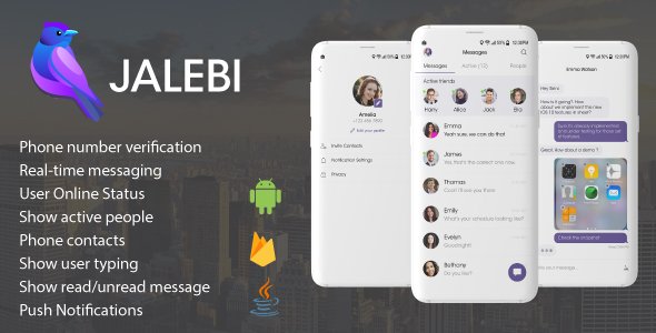 Jalebi - Android Firebase Real-time Chat Messenger v1.7 icon