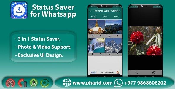 Status Saver for Whatsapp - Viral App | WA GB | WA | WA Business | Material Design