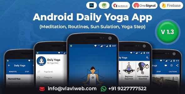 Android Daily Yoga App (Meditation, Routines, Sun Sulation, Yoga Step) icon