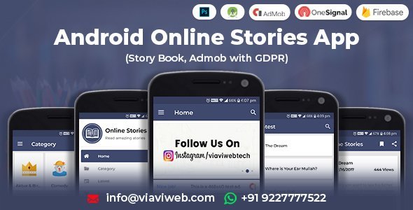 Android Online Stories App (Story Book, Admob with GDPR) icon