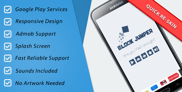 Block Jumper - Admob + Leaderboard + Share + Rate icon