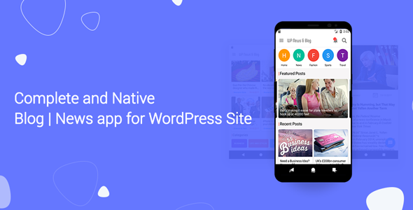 Blog and News app for WordPress Site with AdMob and Firebase Push Notification icon