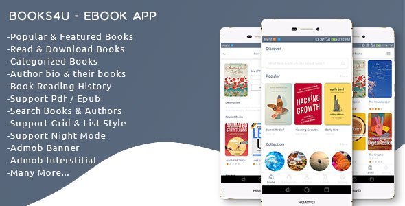 Books4u - Android Ebook App + Admin panel icon