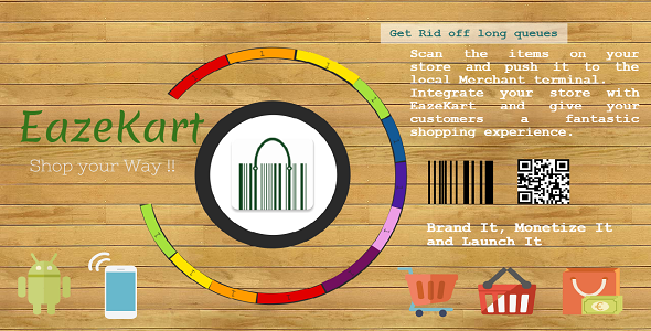 EazeKart - BarCode Scan App, queue less, retail, Shopping, Mobile