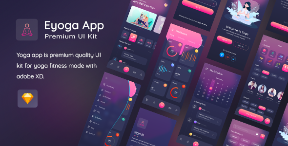 Eyoga App Premium UI Kit For Sketch icon