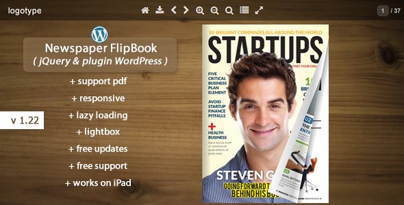 Flipbook WordPress Plugin Newspaper Android News &amp; Blogging Mobile App template