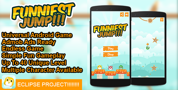 Funniest Jump!!! - Buildbox Addictive Arcade Android Game Android Game Mobile App template