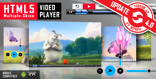 HTML5 Video Player with Multiple Skins icon