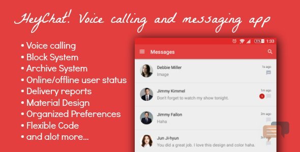 HeyChat! - Voice and text messaging app icon