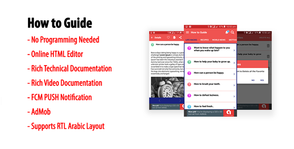 How to Guide - Native Android Multi-category Guidebook App | AdMob | FCM PUSH Notification icon