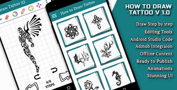 How to draw Tattoo Android Full Application icon