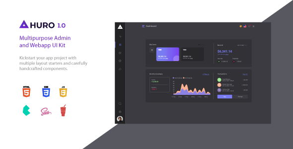 Huro - Multipurpose Admin and Webapp UI Kit