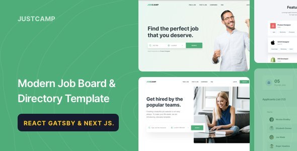 Jobcamp - React Gatsby & Next JS Job Board & Directory Template