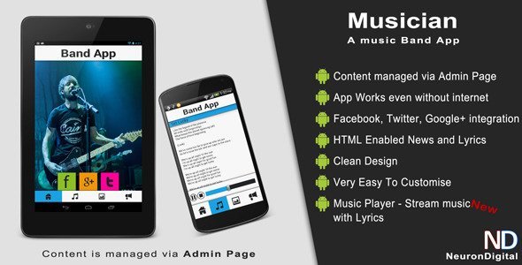 Musician - A Music Band Android App