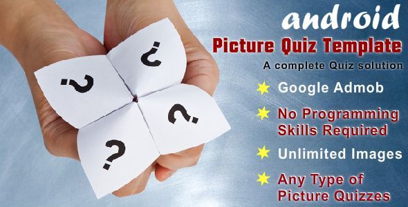 Picture Quiz Template With Google Admob