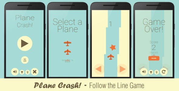 Plane Crash! - follow the line game