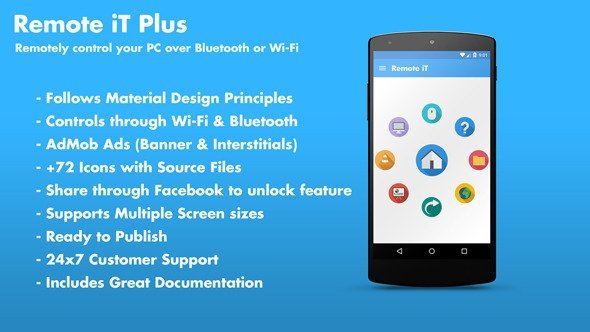 Remote iT Plus 2.0 - Control your PC + Admob + Share icon