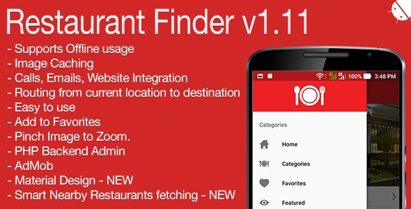 Restaurant Finder Full Android Application v1.11 icon