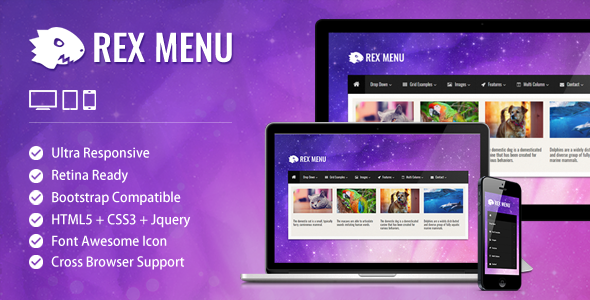 Rex Menu – Responsive jQuery Mega Menu