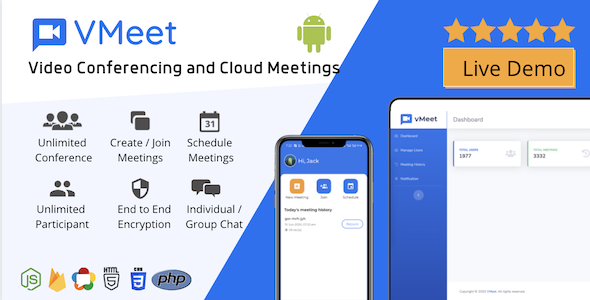 Vmeet - Video Conferencing & Meeting App (Android + Admin Panel) icon