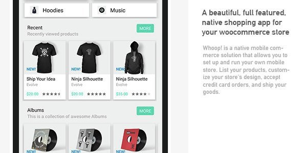 Whoop! Android woocommerce app