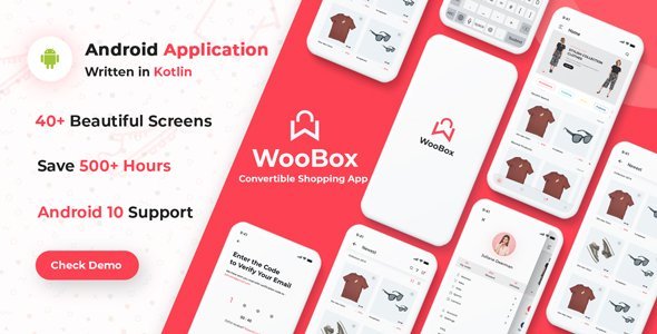 WooBox - WooCommerce Android App E-commerce Full Mobile App + kotlin icon