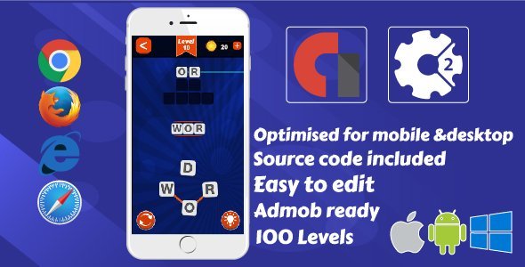 Word Connect .Construct 2 Game + Admob icon