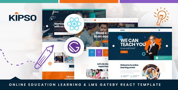 Kipso - Gatsby React Online Education Learning & LMS Template icon
