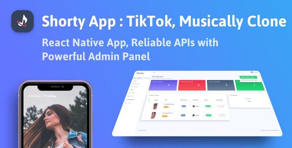 Shorty Short Video Making React Native App with Admin Panel icon