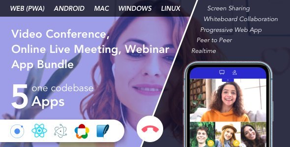 Teammeet - Video Conference, Online Live Meeting, Webinar App Bundle (Web, Android & Desktop) icon