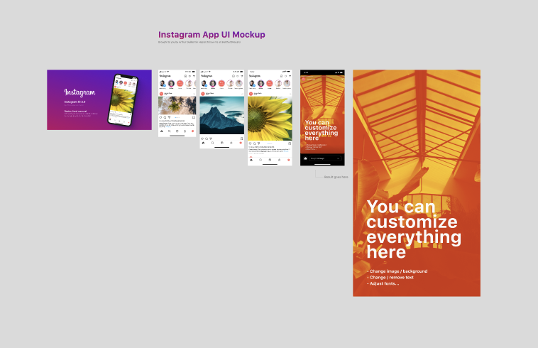 Instagram template for Stories and Posts 