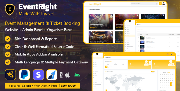 EventRight - Ticket Sales and Event Booking & Management System - (saas) icon