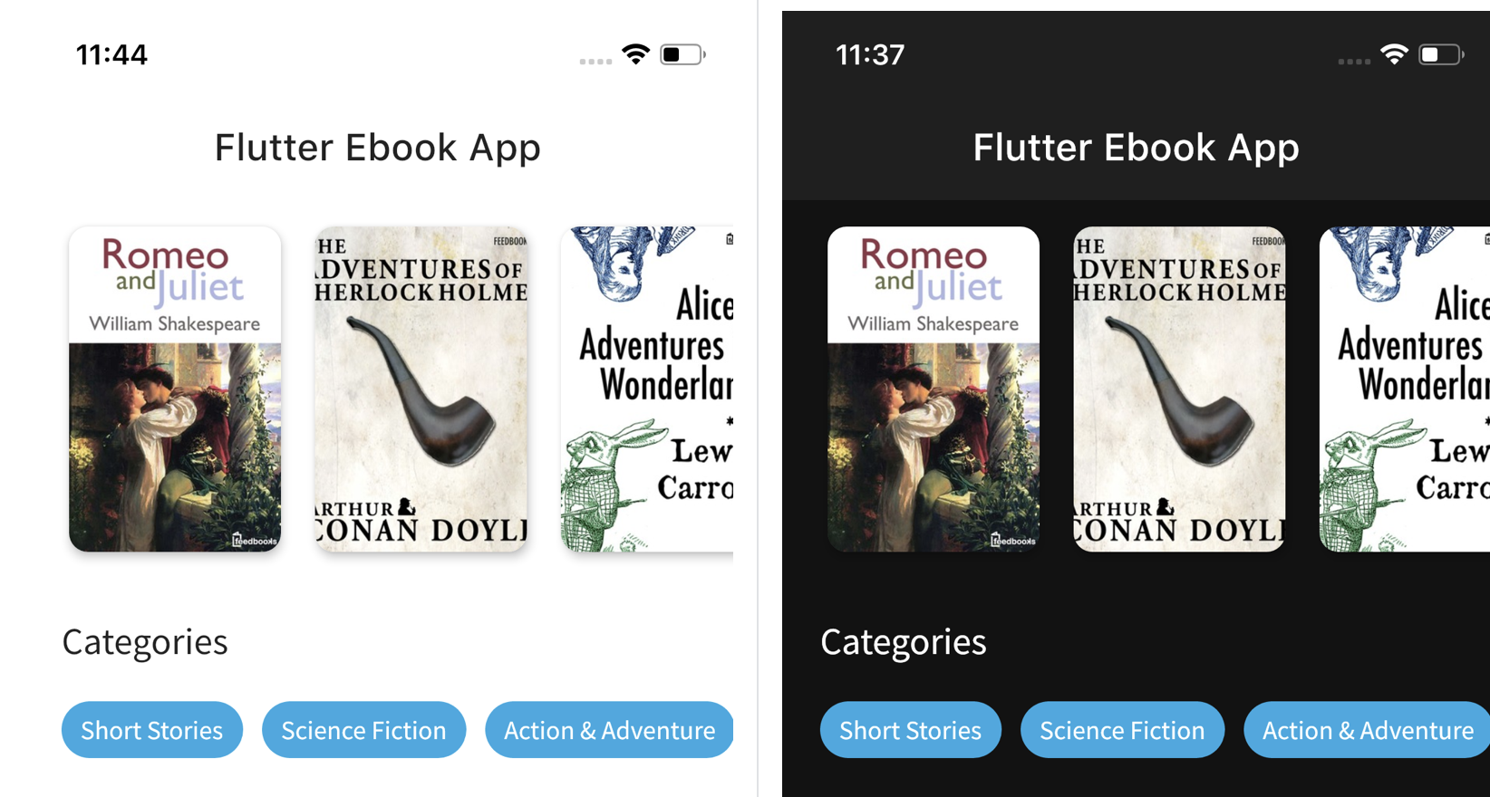 Flutter eBook App Flutter Books, Courses &amp; Learning Mobile App template