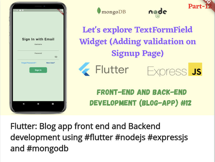 Blog App Development Front-End and Back-End 