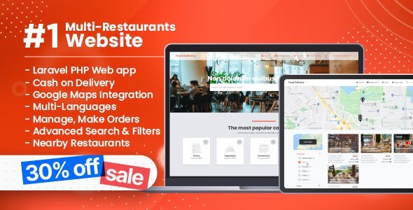 Customer Website For Multi-Restaurants Laravel App icon