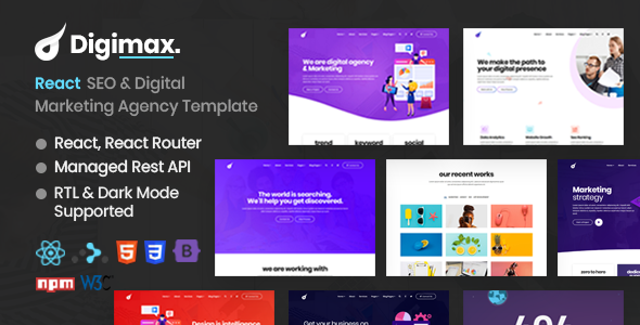 Digimax - React Gatsby SEO & Digital Marketing Agency Template