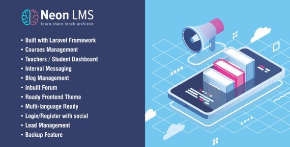 NeonLMS – Learning Management System PHP Laravel Script with Zoom